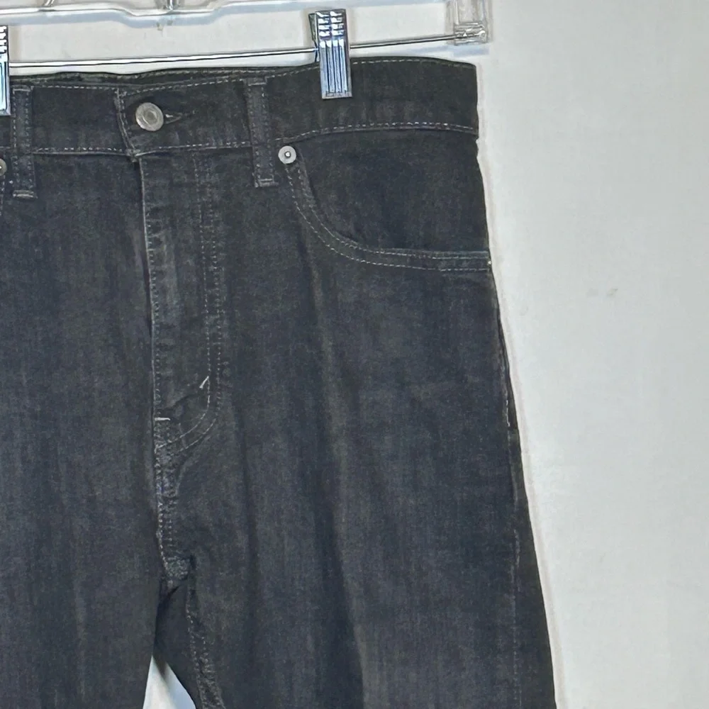 Levi's Men's Dark Black Straight Jeans